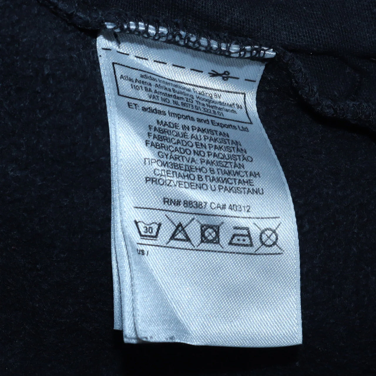 Adidas Mens Black XL Crew Neck Pullover Sweatshirt Logo Sportswear - Image 5