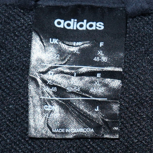 Adidas Men's Black XL Full Zip Hooded Fleece Sweatshirt - Image 6