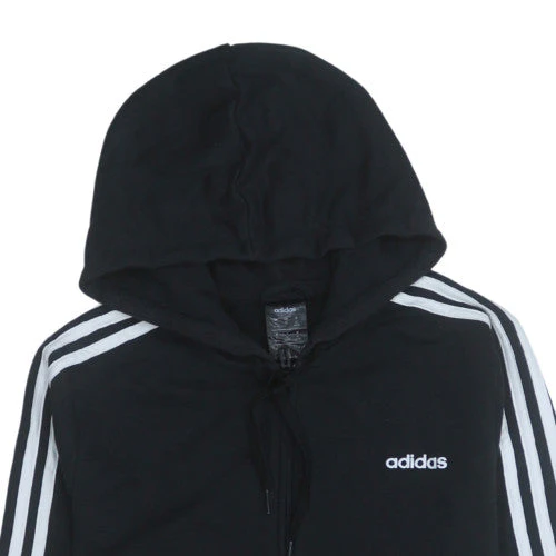 Adidas Men's Black XL Full Zip Hooded Fleece Sweatshirt - Image 8