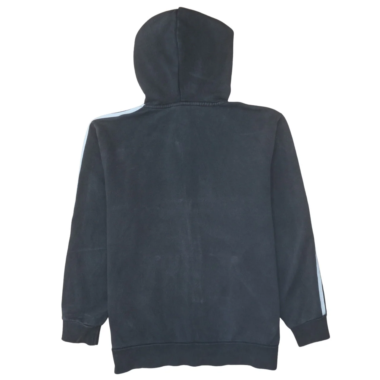 Adidas Men's Black XL Full Zip Hoodie with White Stripes - Image 4