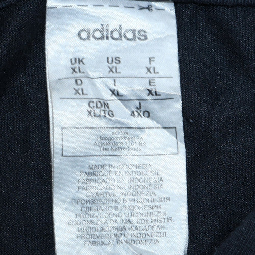 adidas Men's Black XL Pullover Hoodie Fleece Sportswear - Image 5