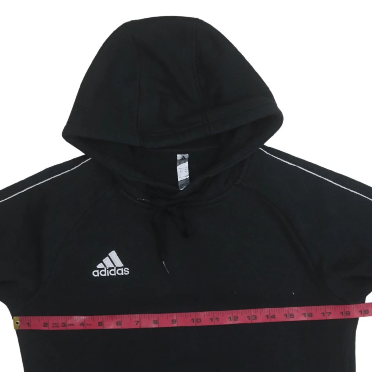 Adidas Men's Black XS Pullover Hoodie Sweatshirt with Logo - Image 2