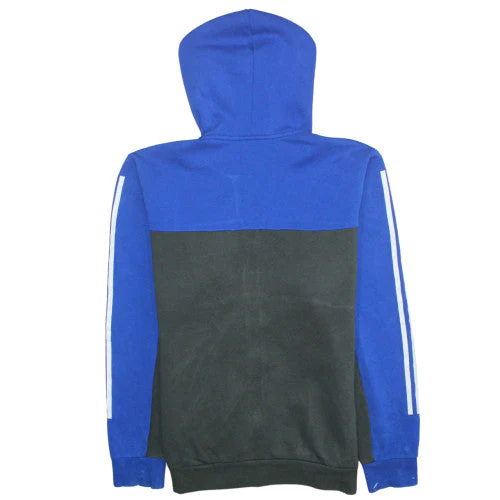 Adidas Mens Blue Black Full Zip Hoodie Size L Hooded Sweatshirt - Image 4