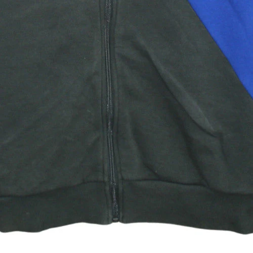 Adidas Mens Blue Black Full Zip Hoodie Size L Hooded Sweatshirt - Image 7