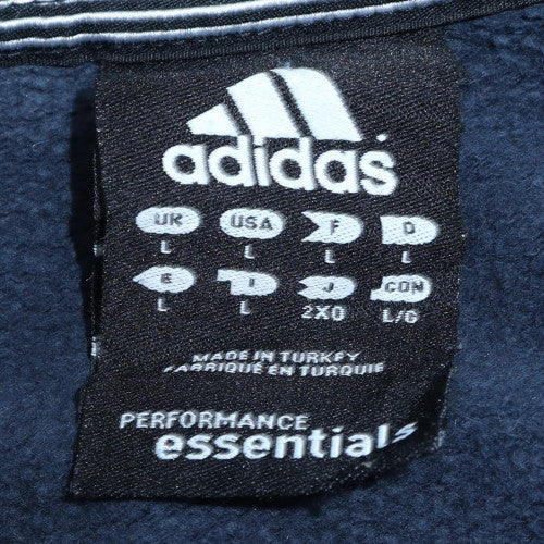 Adidas Men's Blue Crew Neck Pullover Sweatshirt L Regular Fit - Image 6