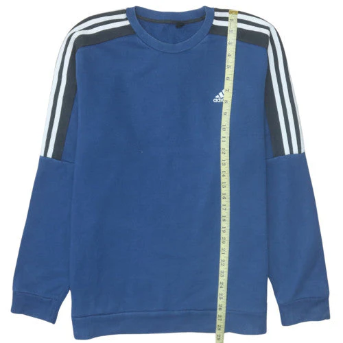 Adidas Men's Blue Crew Neck Pullover Sweatshirt Size L - Image 3