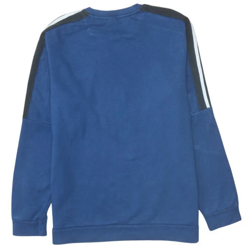 Adidas Men's Blue Crew Neck Pullover Sweatshirt Size L - Image 4