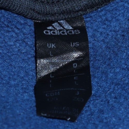 Adidas Men's Blue Crew Neck Pullover Sweatshirt Size L - Image 5