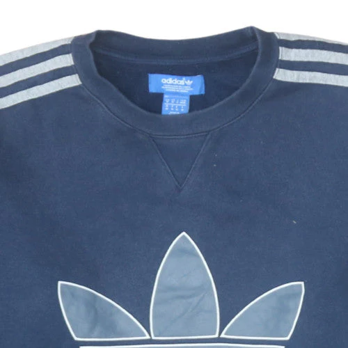 Adidas Men's Blue Crew Neck Pullover Sweatshirt Size M - Image 7