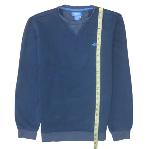 Adidas Mens Blue Crew Neck Pullover Sweatshirt Size S - Image 3