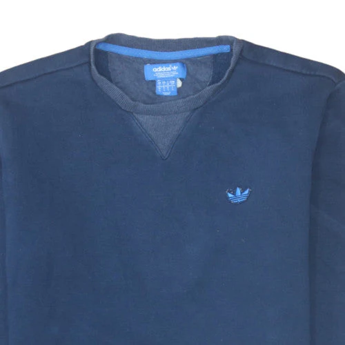 Adidas Mens Blue Crew Neck Pullover Sweatshirt Size S - Image 8