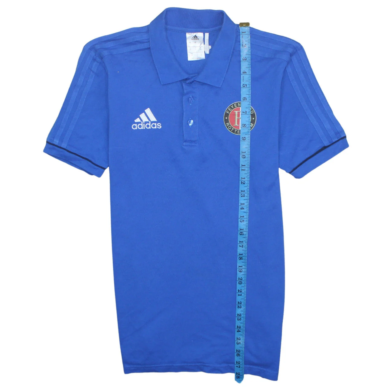 Adidas Men's Blue Feyenoord Rotterdam Polo Shirt Size S - Image 2