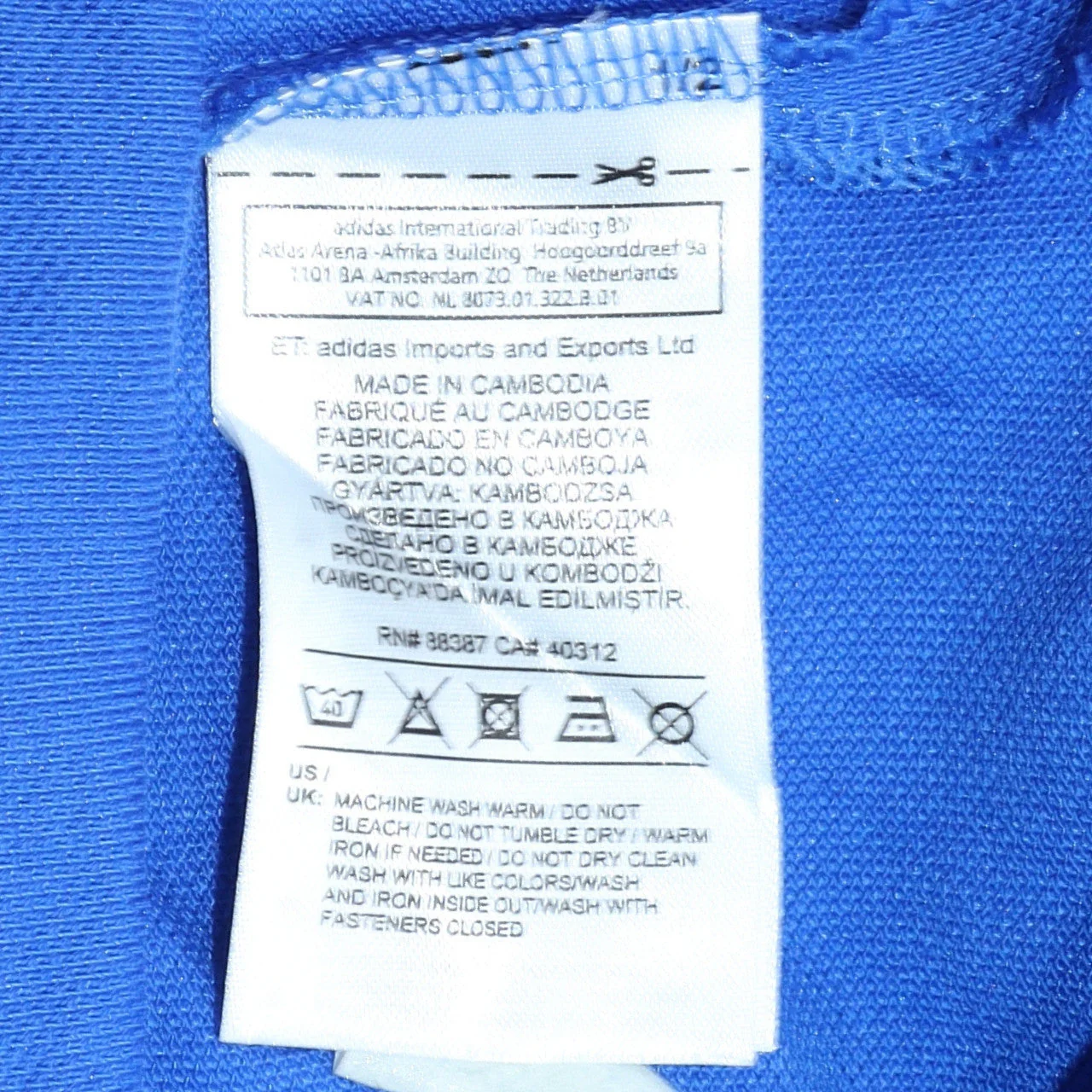 Adidas Men's Blue Feyenoord Rotterdam Polo Shirt Size S - Image 6