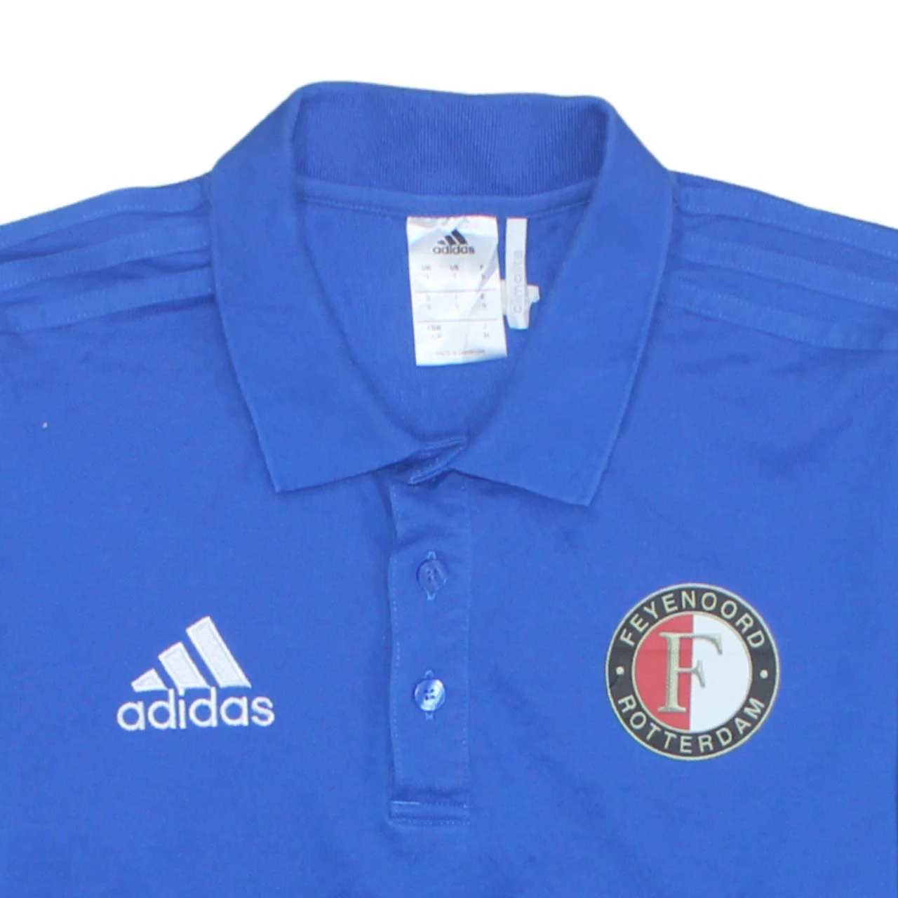 Adidas Men's Blue Feyenoord Rotterdam Polo Shirt Size S - Image 8