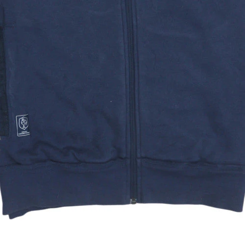 Adidas Mens Blue Full Zip Sweatshirt L Regular Fleece 1919 Logo - Image 6