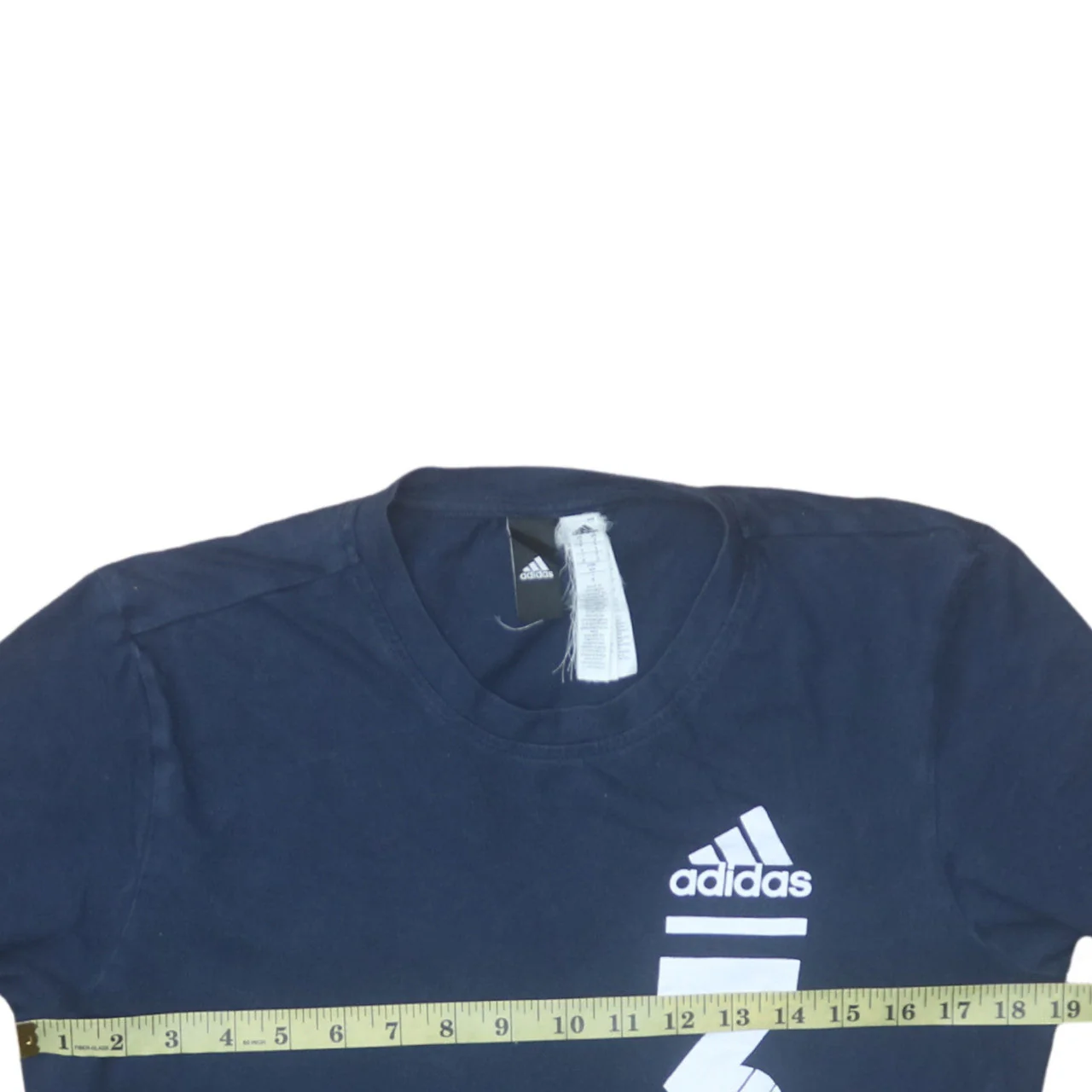 Adidas Men's Blue Graphic Logo Sports T-Shirt Size S - Image 3