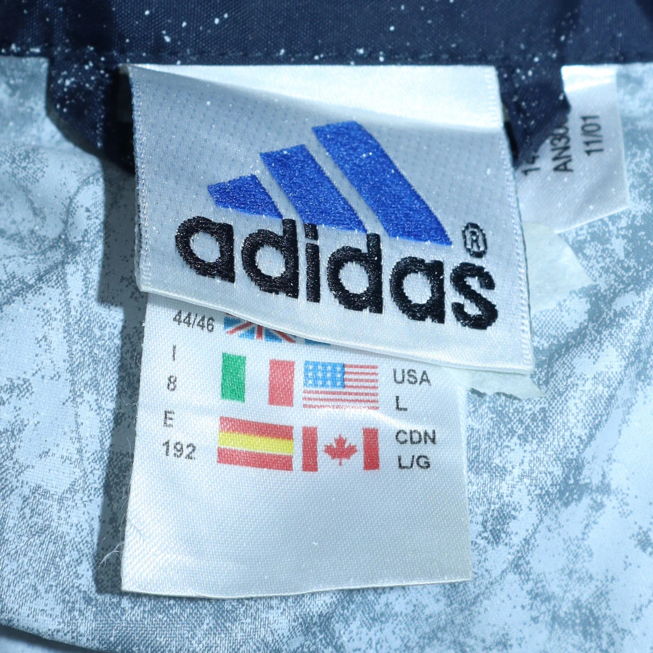 Adidas Men's Blue Hooded Windbreaker Jacket Size L - Image 5