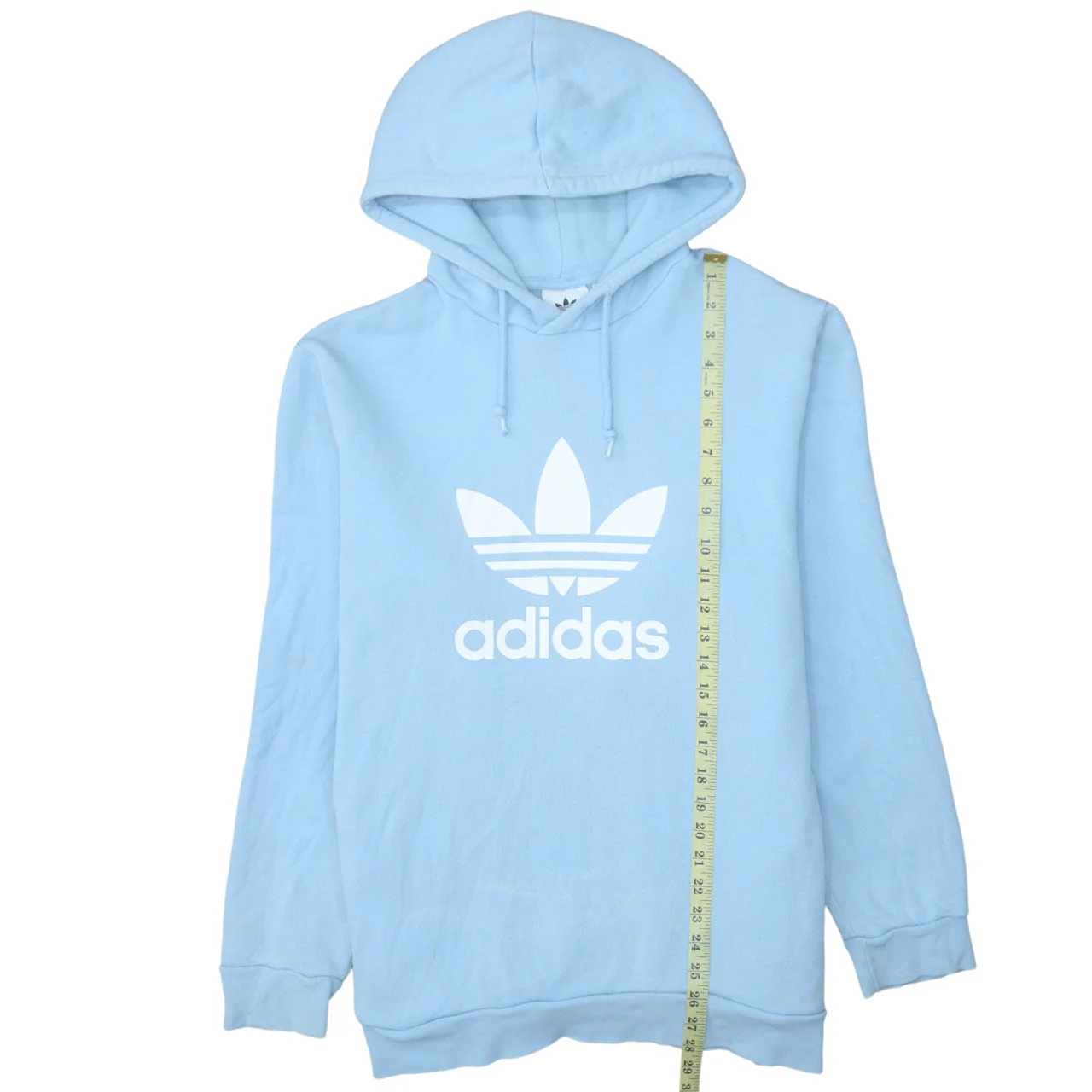 Adidas Mens Blue Hoodie L Pullover Hooded Sweatshirt Graphic Print - Image 3