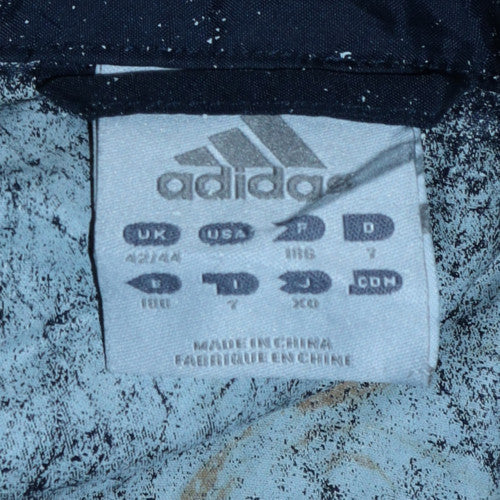 Adidas Men's Blue L Windbreaker Hooded Full Zip Jacket - Image 6
