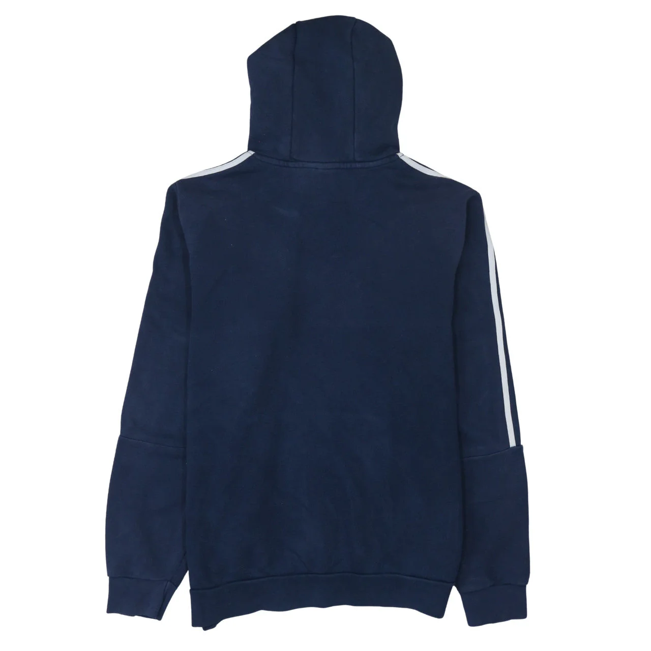 Adidas Men's Blue Pullover Hoodie L Logo Fleece Sportswear - Image 4