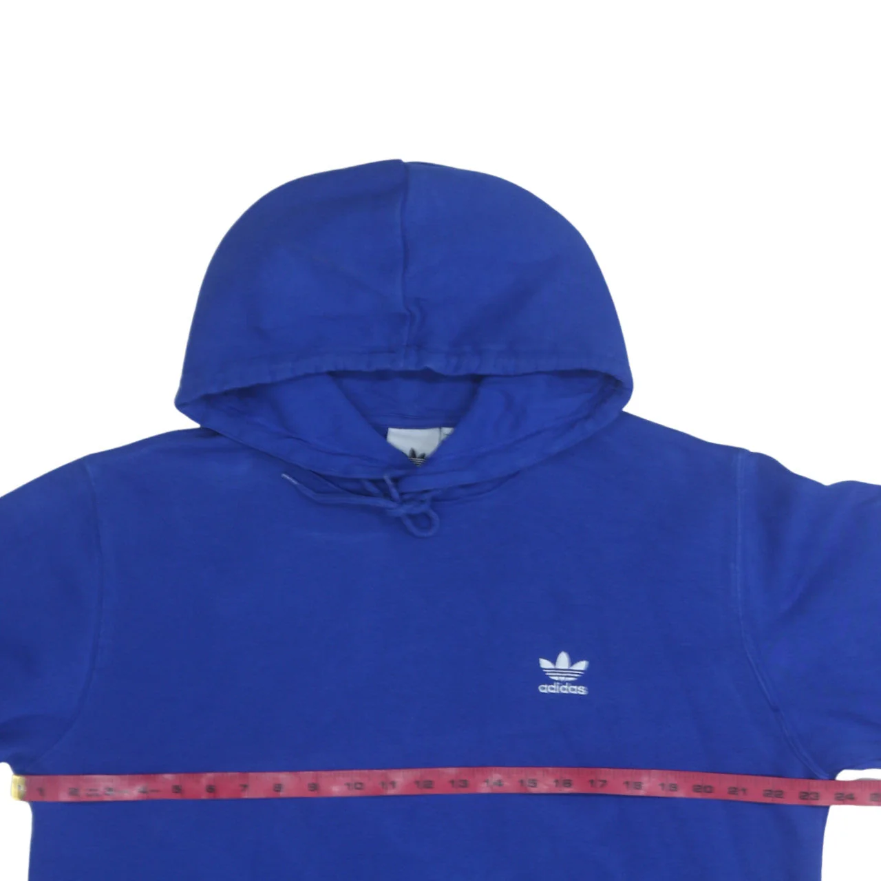 Adidas Men's Blue Pullover Hoodie Large Fleece Casual Sportswear - Image 2
