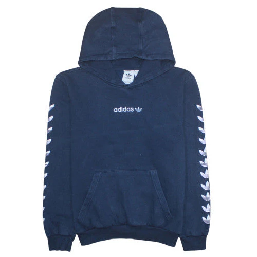 Adidas Men's Blue Pullover Hoodie M Logo Fleece Sportswear
