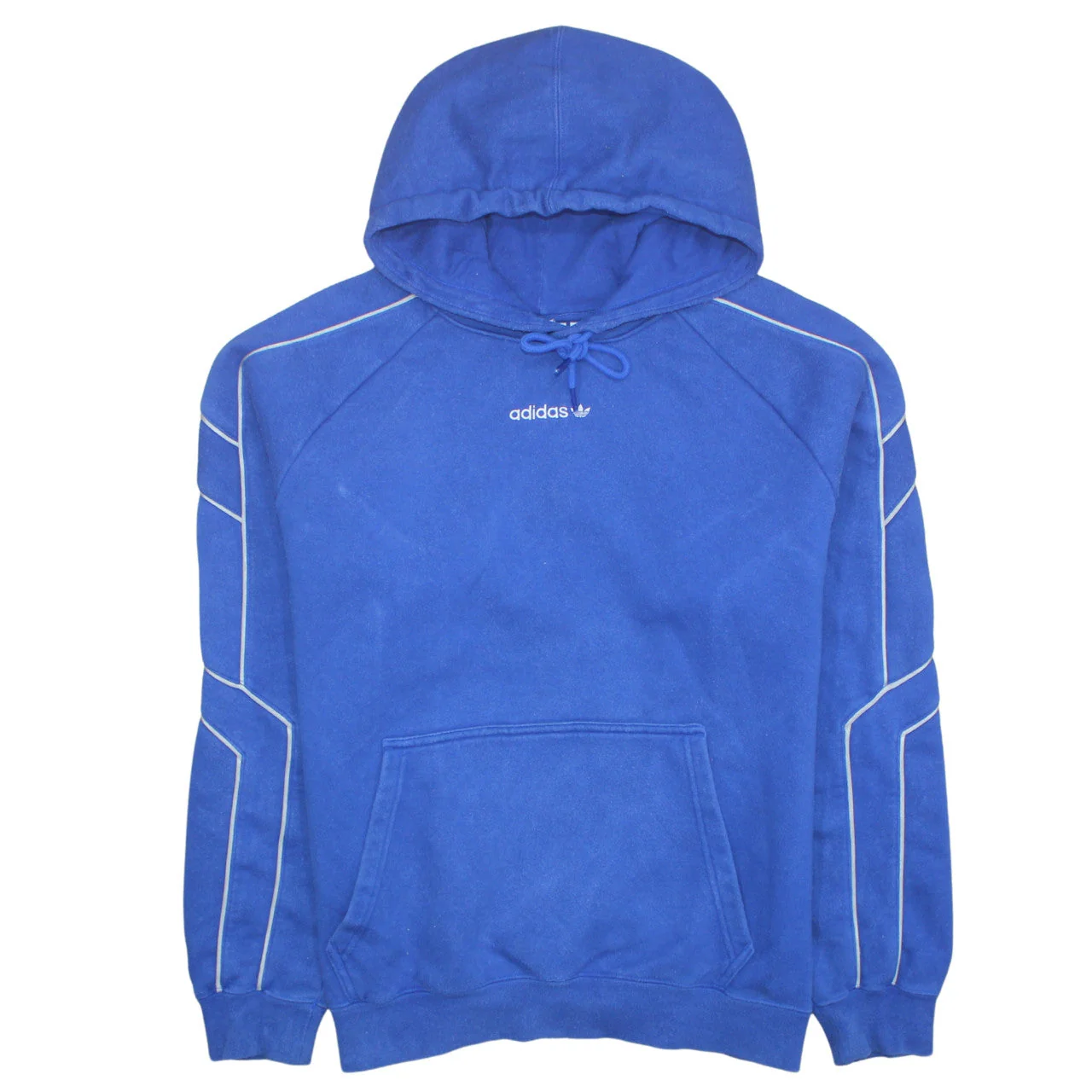 Adidas Men's Blue Pullover Hoodie Medium Fleece Sportswear