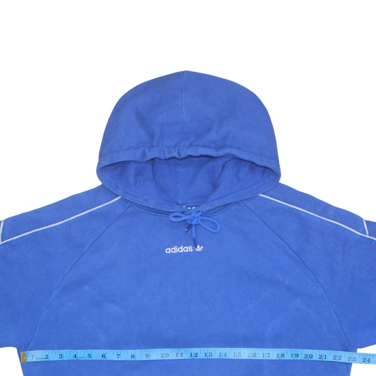 Adidas Men's Blue Pullover Hoodie Medium Fleece Sportswear - Image 2