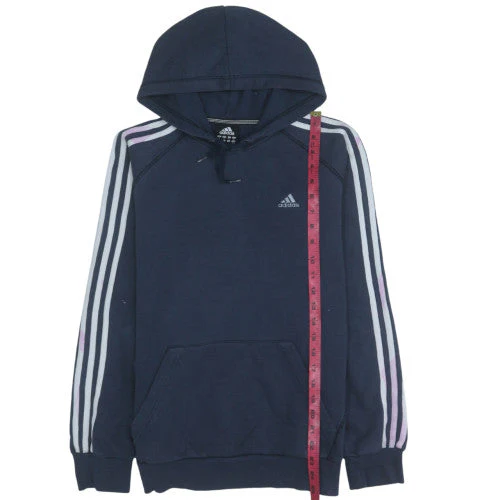 Adidas Men's Blue Pullover Hoodie Medium Regular Fit Sportswear - Image 2