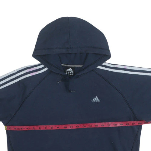 Adidas Men's Blue Pullover Hoodie Medium Regular Fit Sportswear - Image 3