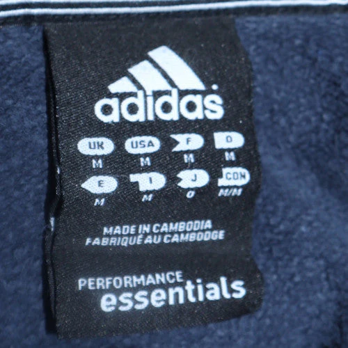 Adidas Men's Blue Pullover Hoodie Medium Regular Fit Sportswear - Image 5