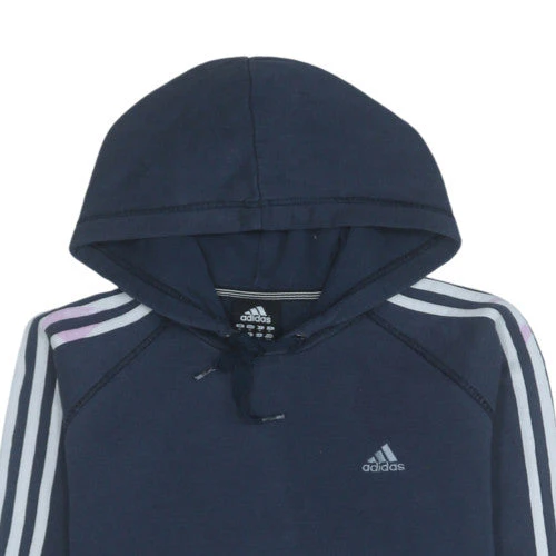 Adidas Men's Blue Pullover Hoodie Medium Regular Fit Sportswear - Image 8