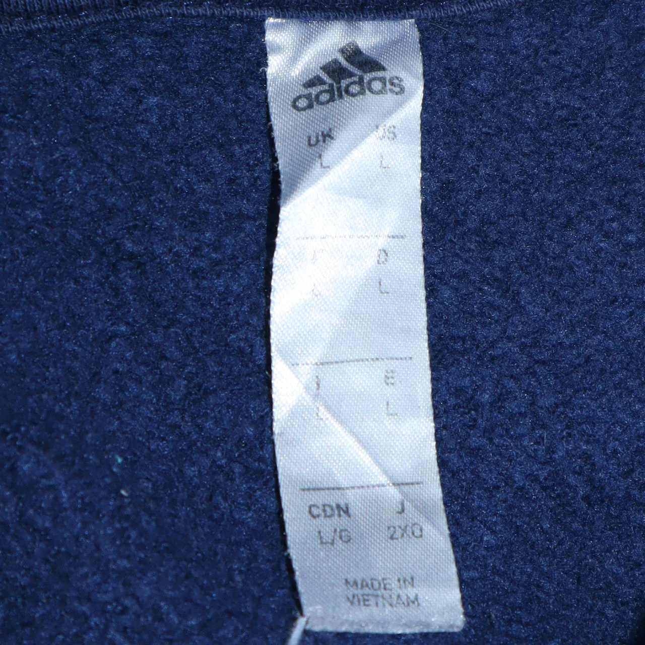 Adidas Men's Blue Pullover Hoodie Size L Fleece Sportswear - Image 6