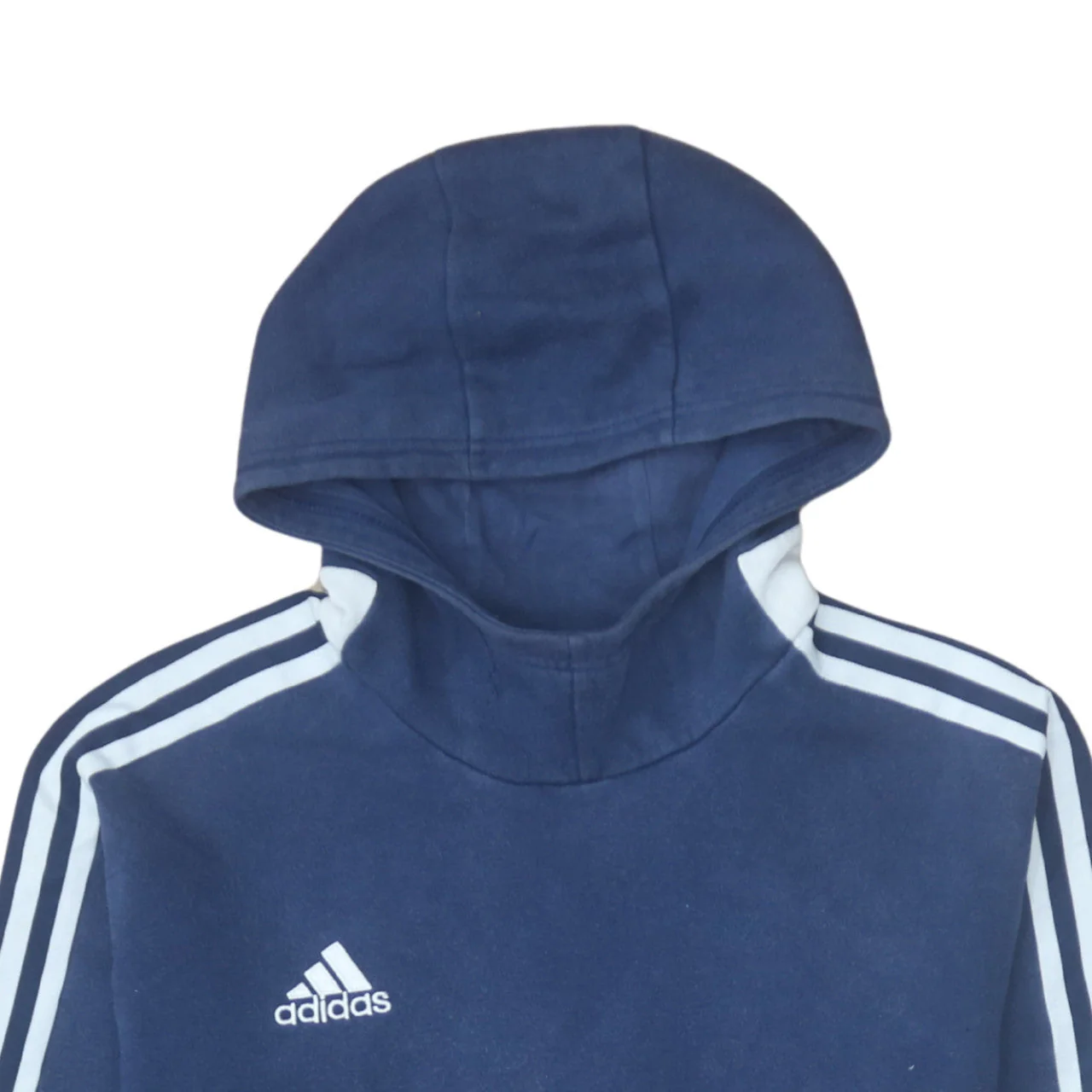 Adidas Men's Blue Pullover Hoodie Size L Fleece Sportswear - Image 7