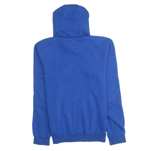 Adidas Men's Blue Pullover Hoodie Size M Logo Fleece Sweatshirt - Image 4