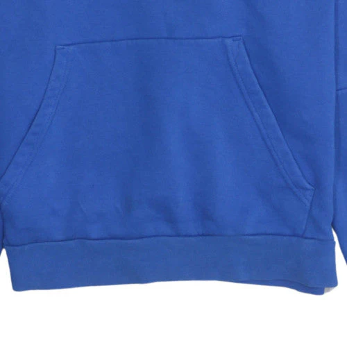 Adidas Men's Blue Pullover Hoodie Size M Logo Fleece Sweatshirt - Image 7