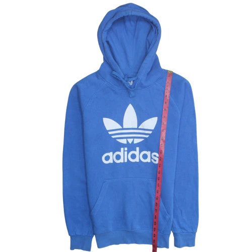 Adidas Men's Blue Pullover Hoodie Small Regular Fit Graphic Fleece - Image 2