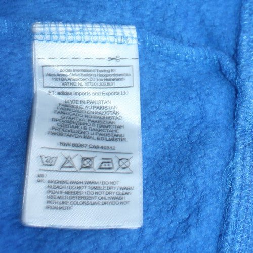 Adidas Men's Blue Pullover Hoodie Small Regular Fit Graphic Fleece - Image 6