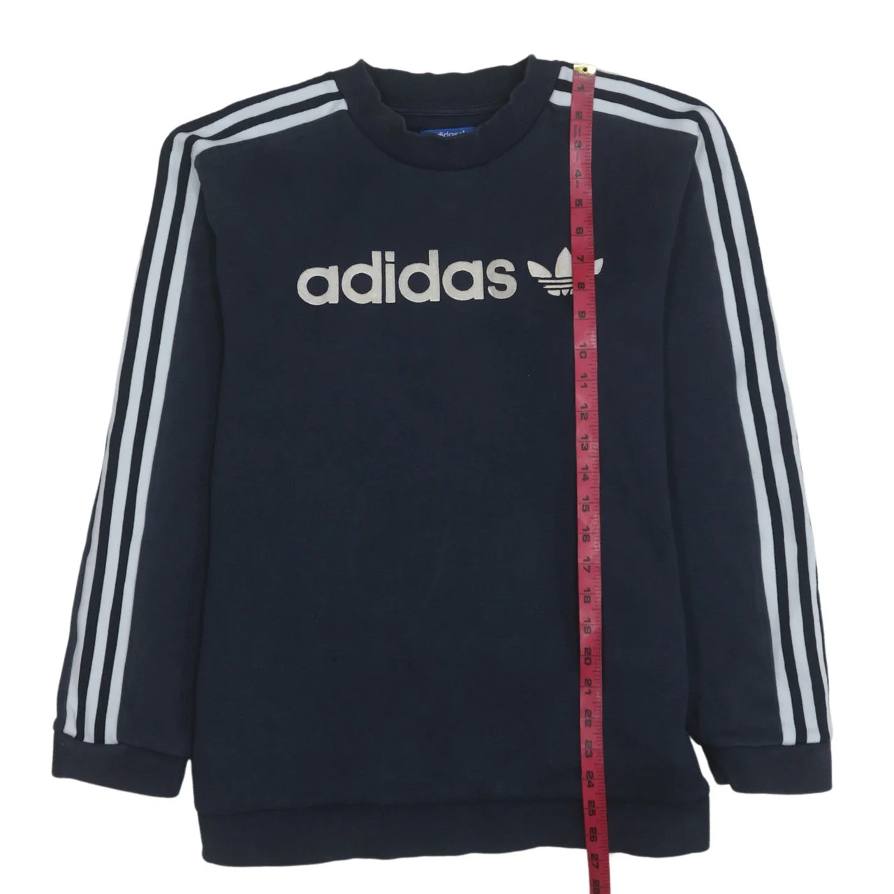 Adidas Mens Blue Pullover Sweatshirt M Logo Crew Neck Sportswear - Image 3