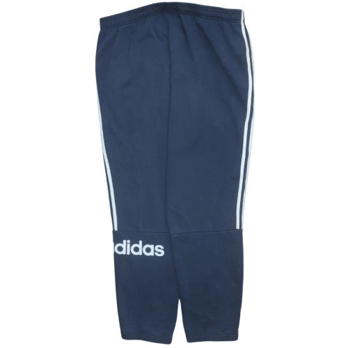 adidas Men's Blue Regular Fit Tapered Sweatpants M