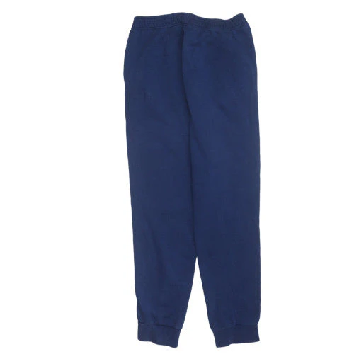 Adidas Men's Blue S Regular Fit Fleece Sweatpants - Image 4