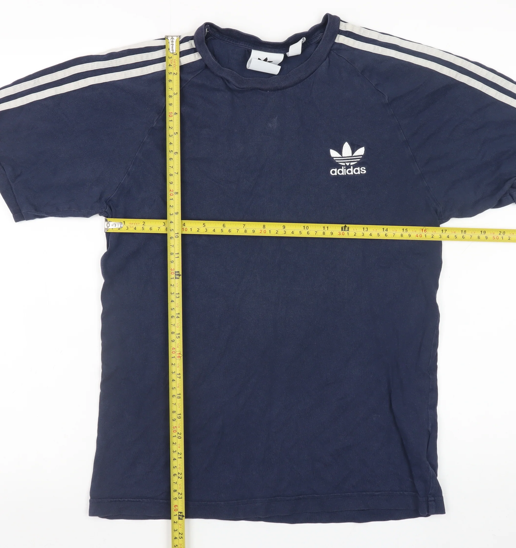 adidas Men's Blue Small Trefoil Short Sleeve T-Shirt - Image 2
