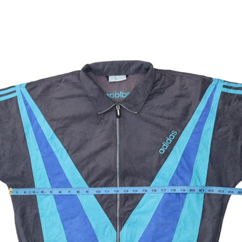 Adidas Men's Blue Vintage Bomber Sports Jacket L 42in Full Zip - Image 2