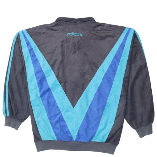 Adidas Men's Blue Vintage Bomber Sports Jacket L 42in Full Zip - Image 4