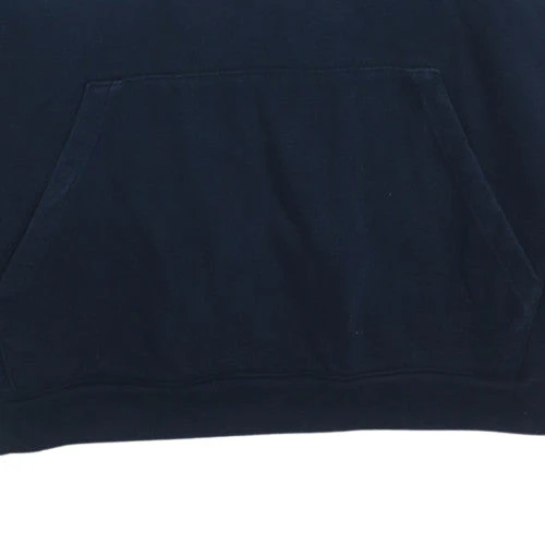 Adidas Men's Blue XL Pullover Hoodie with Logo Graphic Fleece - Image 7