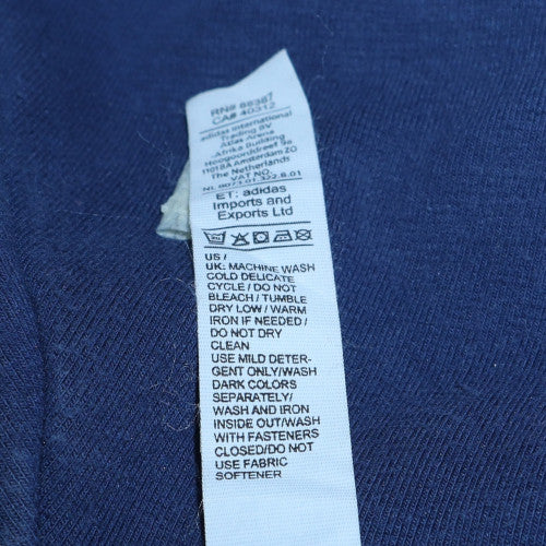 Adidas Men's Blue XS Full Zip Hoodie Sweatshirt - Image 5