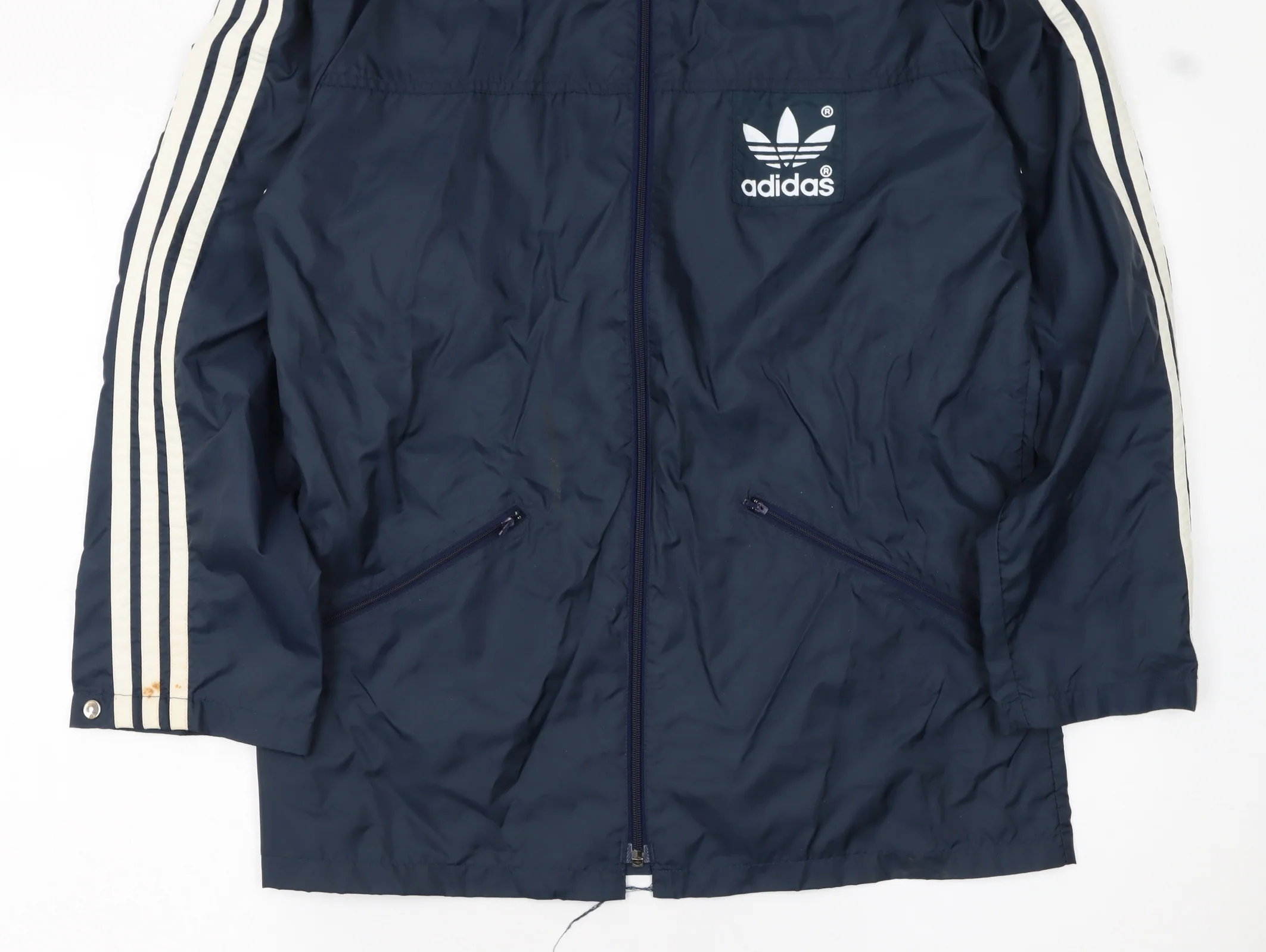 Adidas Men's Blue XS Retro Track Jacket Polyamide Full Zip Windproof - Image 5
