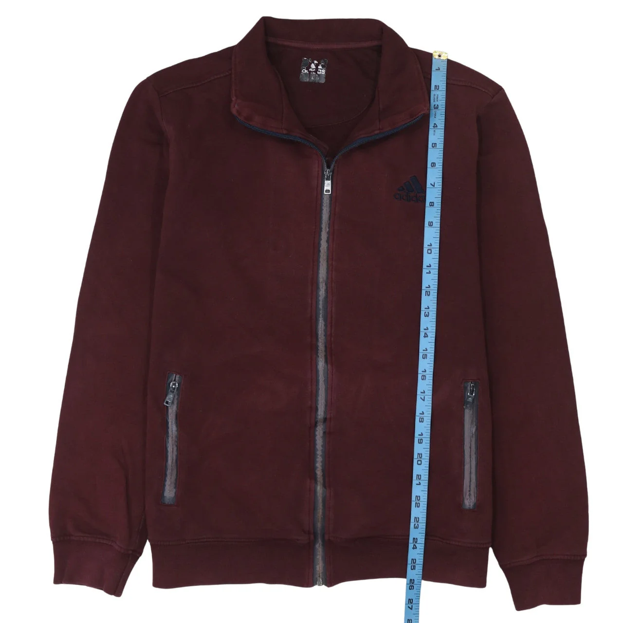 Adidas Men's Brown Track Jacket Size L Full Zip Sportswear - Image 2