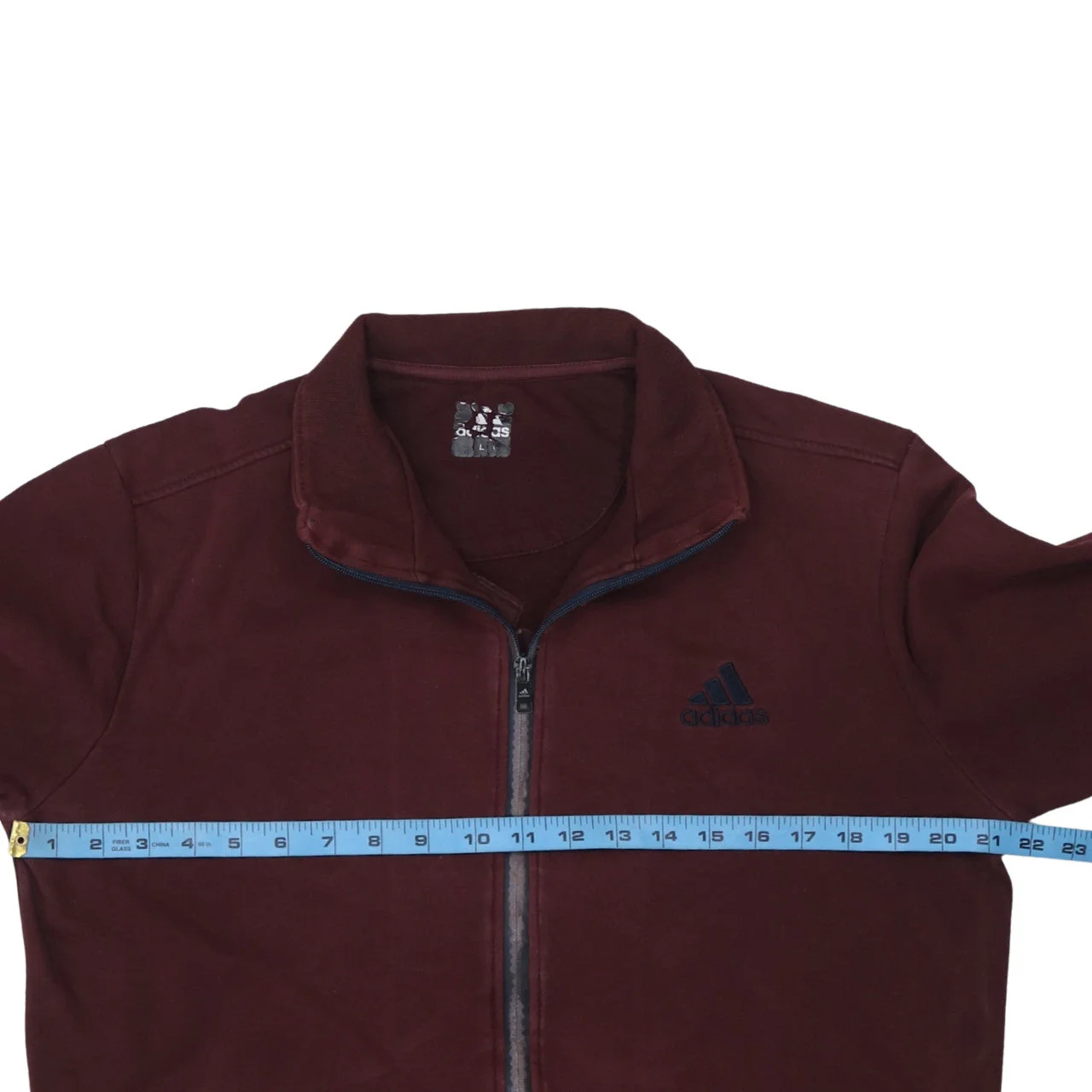 Adidas Men's Brown Track Jacket Size L Full Zip Sportswear - Image 3