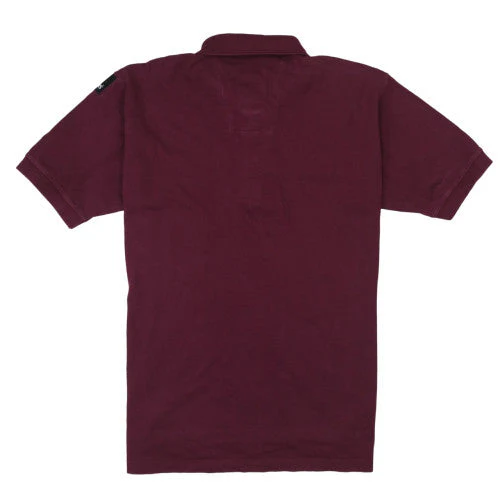 Adidas Men's Burgundy Cotton Short Sleeve Polo Shirt Size S - Image 4